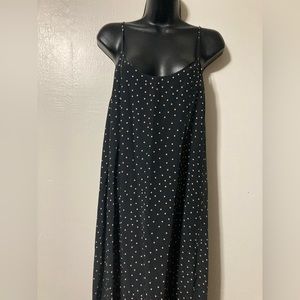 &other stories polka dot satin slip maxi dress